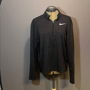 Nike Heather Gray Quarter-Zip Pullover